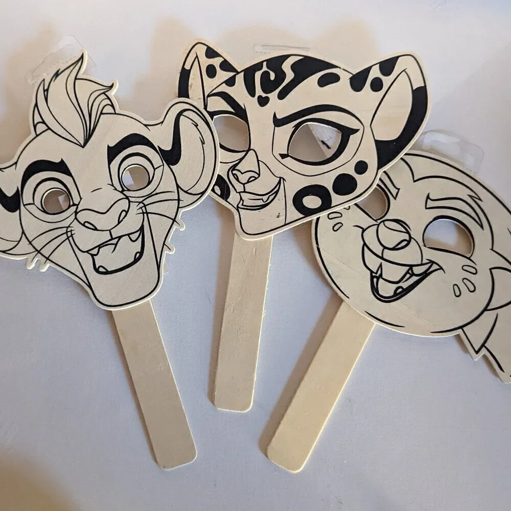 NWT Lion King Bundle 3 Wood Masks Disney Family Crafts Michael's